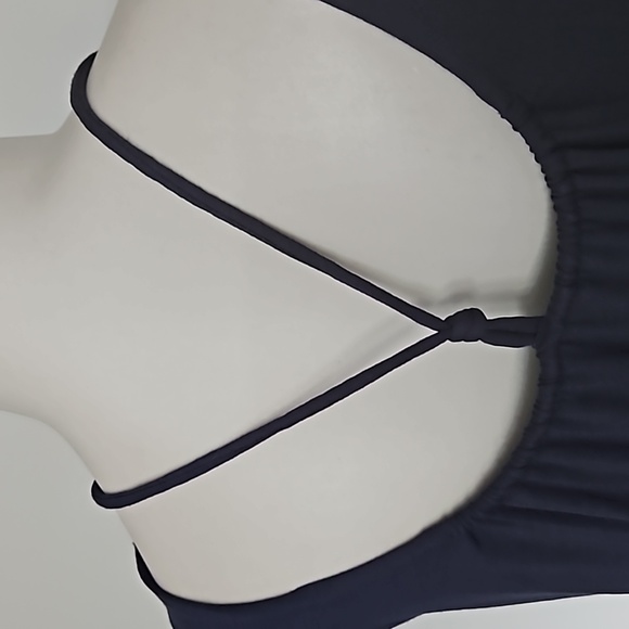 Eileen Fisher indigo scoop neck racer back viscose jersey dress-S - Picture 5 of 11